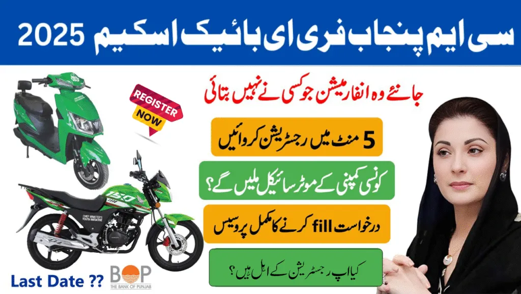 Change Bike Option in Mariam Nawaz Youth Scheme Application